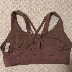 lululemon athletica Brown Sports Bra Strappy Back Design
